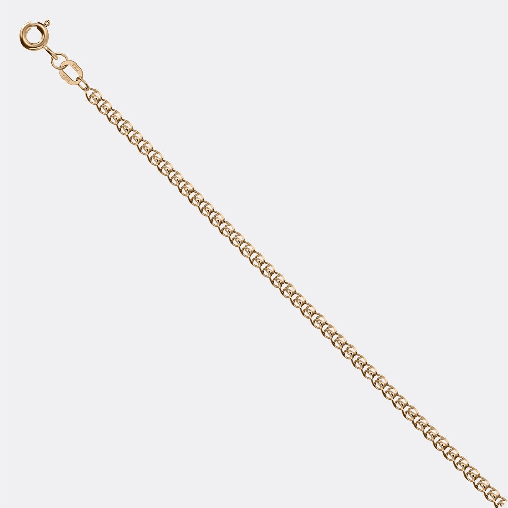 Цепь КРАСЦВЕТМЕТ НЦ 22-087Ю-4_к длина 45 см, вес 4.27 г серебро, плетение лав, фото 1