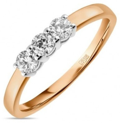 Кольцо ЛУКАС Лукас R01-Z-Z-RMS-04 размер 17 вес 1.38 г золото, фианит, фото 1