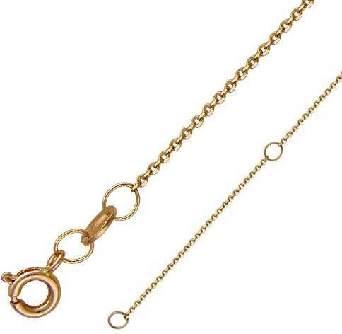 Цепь Эстет З01Ц7100230Э длина 40 см, вес 1.48 г золото, плетение якорное, фото 1