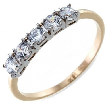 Кольцо ЛУКАС фианитовое изящество R01-Z-Z-RMS-12 17.5 1.68 г золото, фианит, фото 1