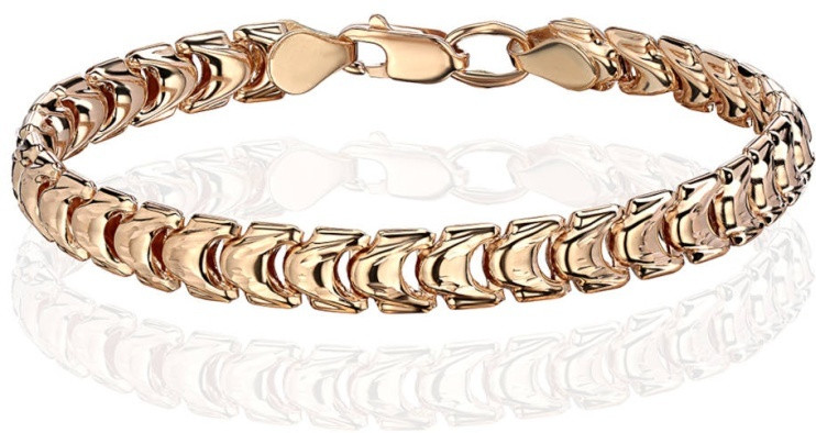 Браслет Эстет 01Б710065_э длина 20 см, вес 7.53 г золото, плетение фантазийное, фото 1