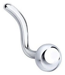 Банан SOKOLOV для пупка вес 0.16 г серебро, без вставок