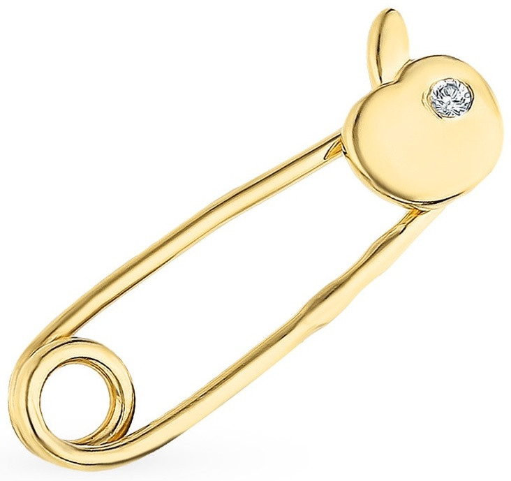 Булавка Veronika jewelry factory Бл330-1773 вес 0.7 г золото, фианит