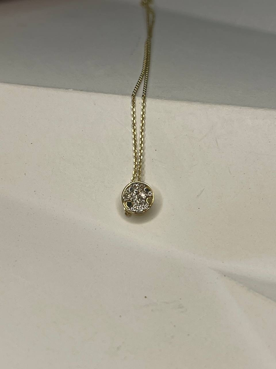 Колье Эстет З01Л132228РЭ длина 40 см вес 3.12 г золото, фианит, фото 1