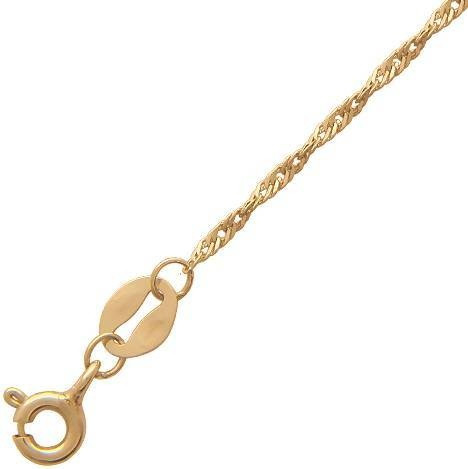 Цепь Эстет З01Ц7100125Э длина 50 см, вес 1.89 г золото, плетение сингапур, фото 1