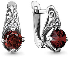 AQUAMARINE 4298403А серебро, фианит, гранат