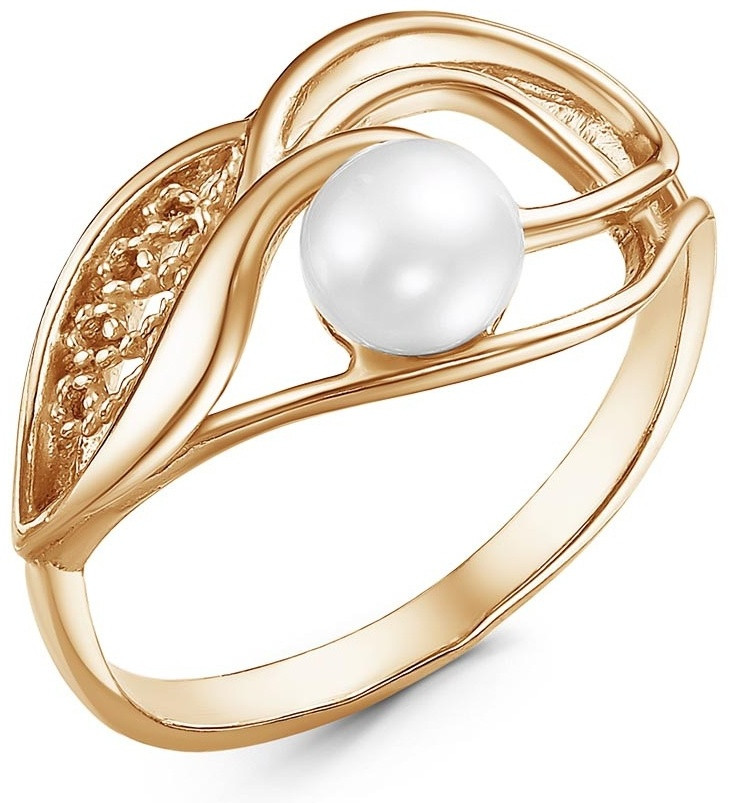 Кольцо Красная пресня 23312865 размер 18.5 вес 2.5 г серебро, жемчуг, фото 1