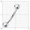 Штанга SOKOLOV для пупка вес 0.79 г серебро, без вставок, фото 2