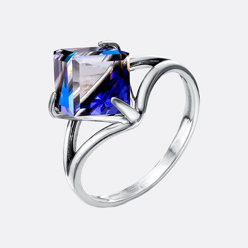 Кольцо Красная пресня 23613186Мд_k размер 19.5 вес 3.4 г серебро, стекло - фото 1 - id-p123441801