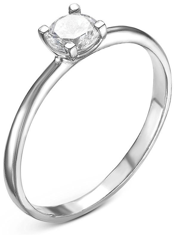 Кольцо Красная пресня 2388680Д размер 18.5 вес 1.4 г серебро, фианит, фото 1