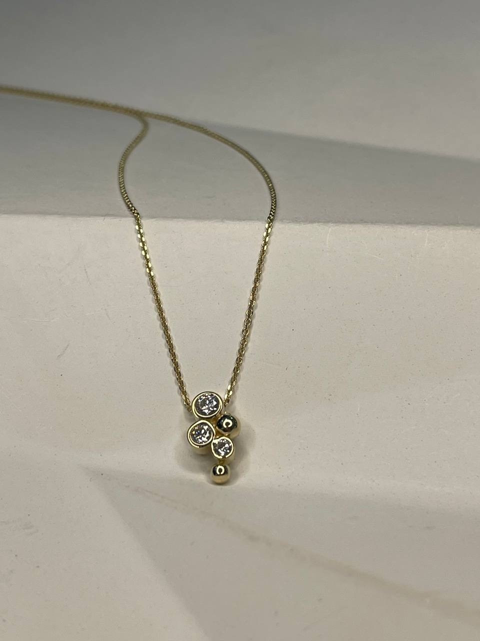 Колье Эстет З01Л132206Э длина 40 см вес 3.42 г золото, фианит, фото 1