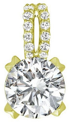 Подвеска Эстет 01П1311295 вес 0.89 г золото, фианит Swarovski