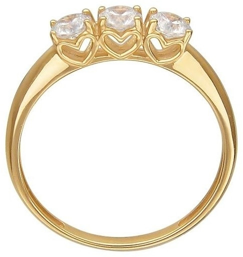 Кольцо Эстет 01К139302Ф размер 17 вес 2.3 г золото, фианит, фото 1