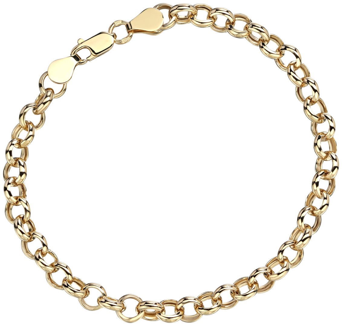 Браслет Эстет З01Б032976Э длина 18.5 см, вес 4.41 г золото, плетение шопард, фото 1