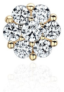 Подвеска ЭСТЕТ 01П1313913 вес 0.66 г золото, фианит, фото 1