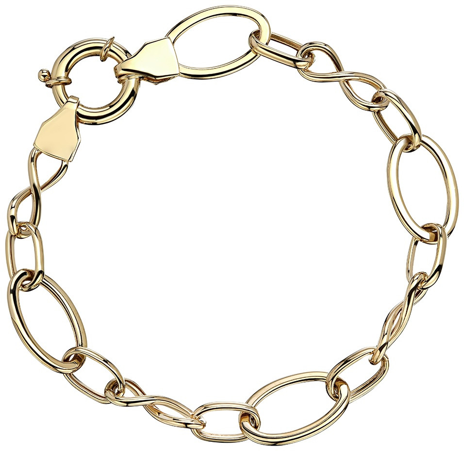 Браслет Эстет З01Б033042Э длина 17.5 см, вес 3.3 г золото, плетение фантазийное, фото 1