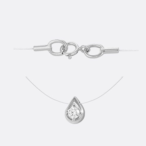 Леска EFREMOV 1610011920 длина 38 см вес 0.65 г серебро, фианит, фото 1