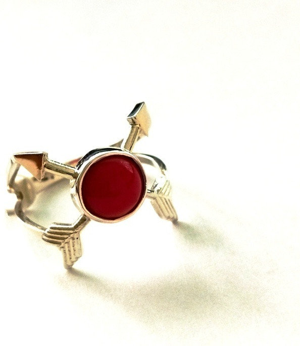 Кольцо Yuriv К353 размер 20 вес 2.9 г серебро, золото, коралл, фото 1