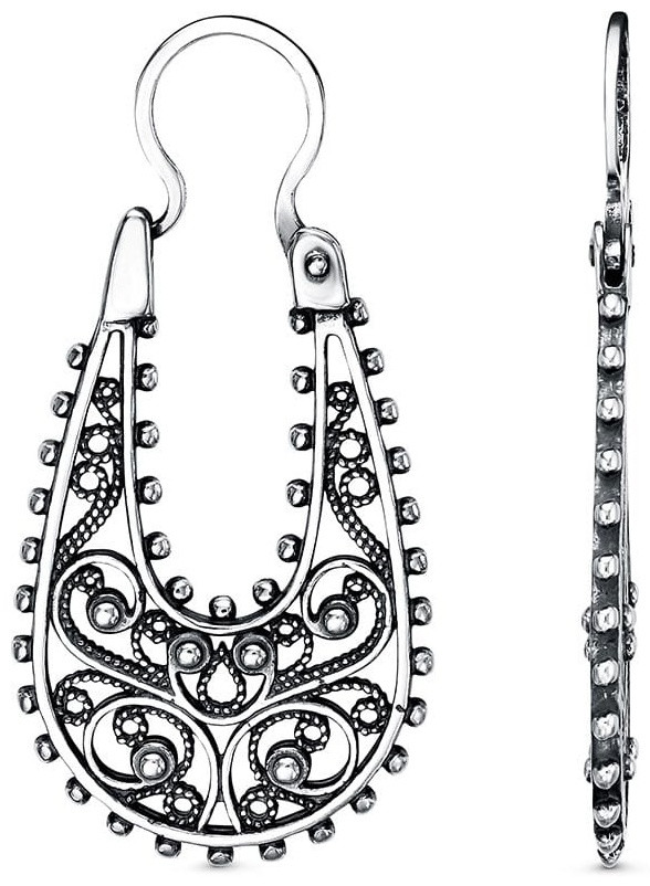 Серьги Красная пресня 33013812 вес 6.8 г серебро, без вставок, фото 1