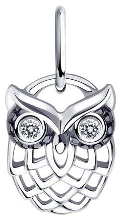 Подвеска Diamant 94-130-01084-1 вес 0.66 г серебро, фианит
