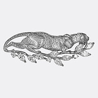 Брошь Аврора 85246 вес 3.76 г серебро, фианит