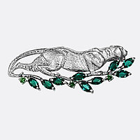 Брошь Аврора 85247 вес 3.46 г серебро, фианит