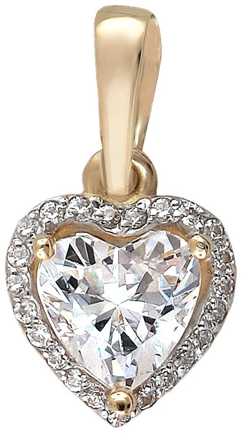 Подвеска ЭСТЕТ 01П1311260_089 вес 0.89 г золото, фианит Swarovski, фото 1