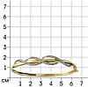 Браслет ЭСТЕТ 01Б161274Ж длина 17 см, вес 9.45 г золото, плетение обод, фото 8