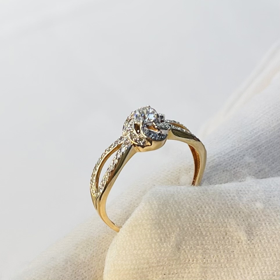 Кольцо Камея ДК1-М190-Бкм размер 17.5 вес 1.84 г золото, бриллиант, фото 1