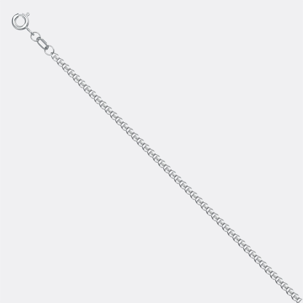 Браслет КРАСЦВЕТМЕТ НБ 22-087Ю-3_к длина 18 см, вес 1.86 г серебро, плетение лав, фото 1