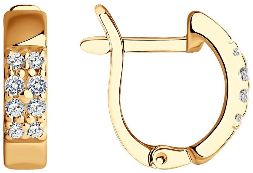 Серьги SOKOLOV 93020646 вес 2.22 г серебро, фианит, фото 1