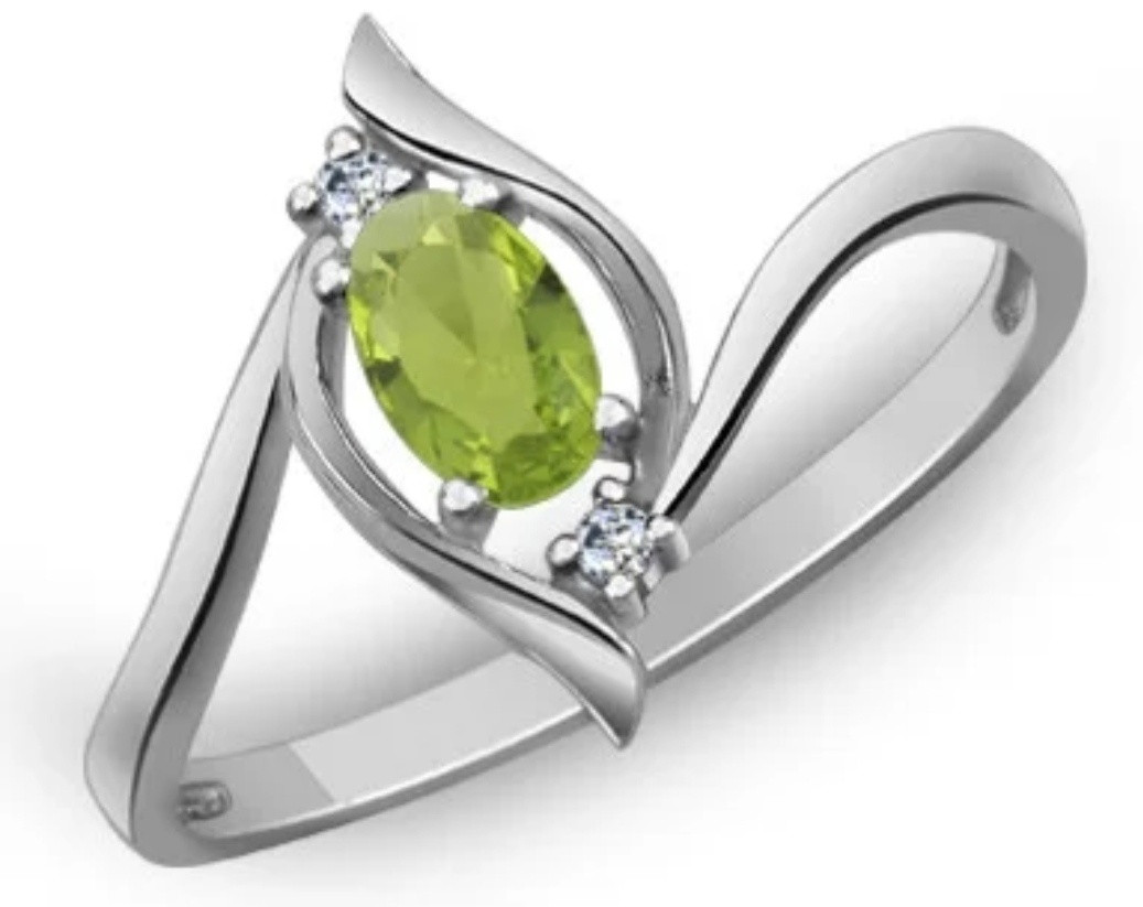 Кольцо ВОЗНЕСЕНСКИЙ ЮЗ 10-0231 хр размер 17.5 вес 1.57 г серебро, алпанит, фианит, фото 1