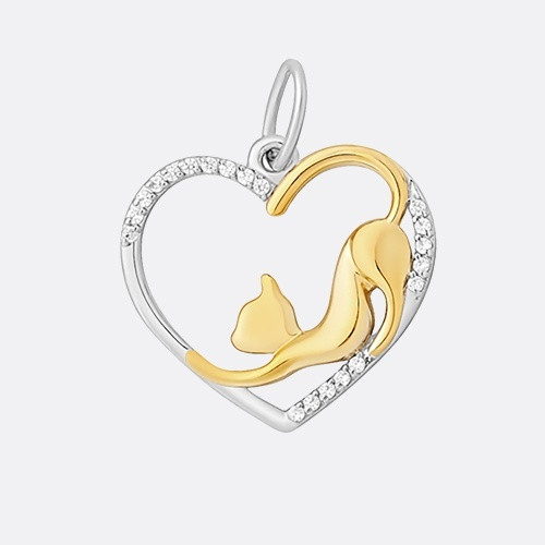 Подвеска EFREMOV 1310045658 вес 1.4 г серебро, фианит, фото 1