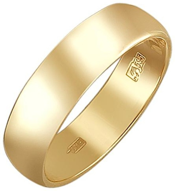 Кольцо Эстет 01О030381 размер 20.5 вес 3.53 г золото, без вставок, фото 1