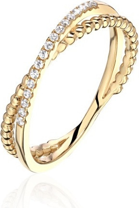 Кольцо Эстет 01К1314820 размер 17.5 вес 1.95 г золото, фианит, фото 1