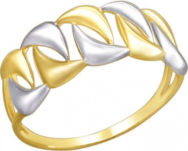 Кольцо ЭСТЕТ 1093019_ZE0001382 размер 17.5 вес 1.93 г золото, без вставок, фото 1