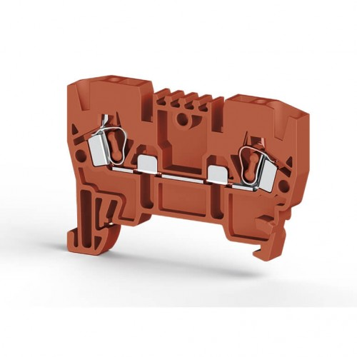 Клеммник пружинный 2,5мм.кв. (красный); YBK2,5, фото 1