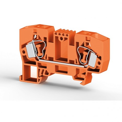 Клеммник пружинный 10мм.кв. (оранжевый); YBK10, фото 1