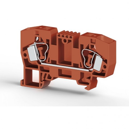 Клеммник пружинный 10мм.кв. (красный); YBK10, фото 1