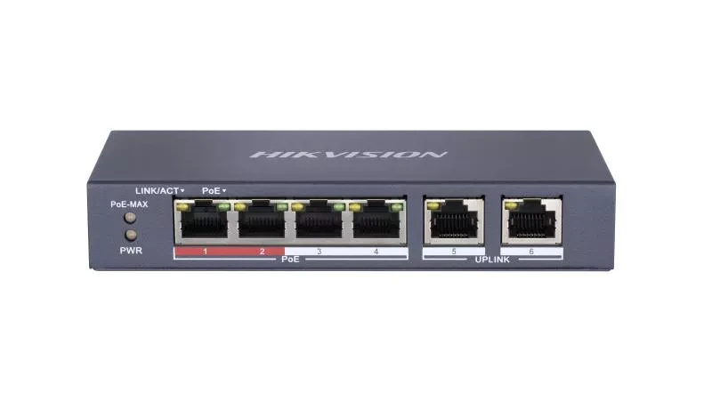 Коммутатор Hikvision DS-3E0106P-E/M