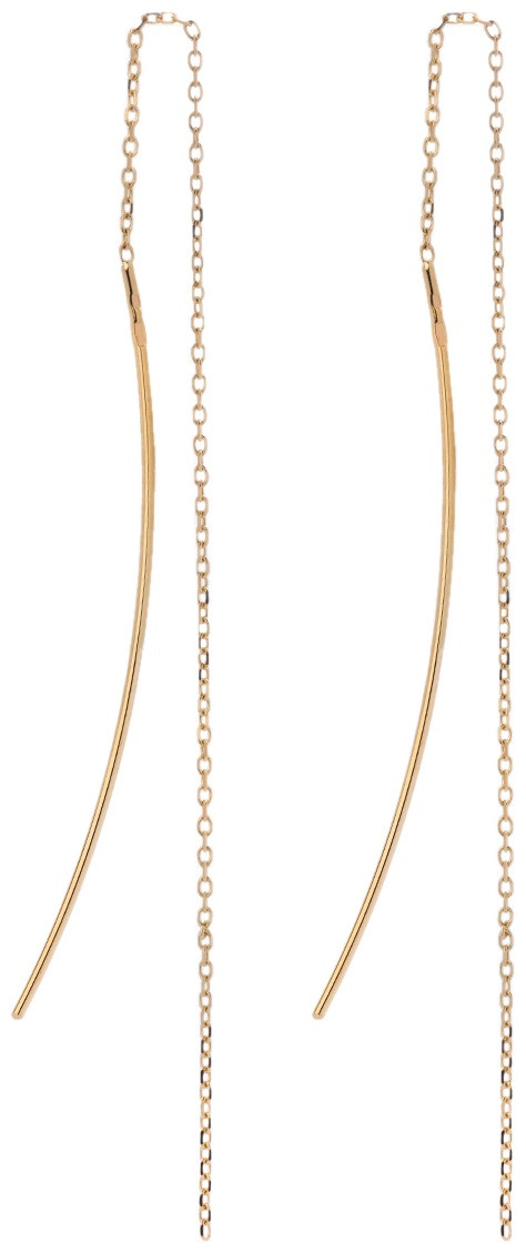 Серьги-цепочки Эстет З01С0313279Э вес 2.1 г золото, без вставок, фото 1