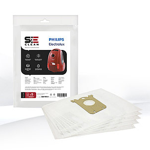 Мешки-пылесборники SeeClean для пылесоса Philips, AEG, Electrolux, ZANUSSI 5шт., 1 фильтр (SBHO-PHPS-01), фото 1