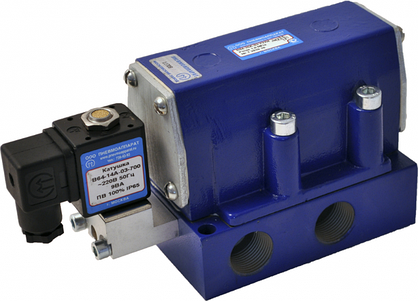 ПНЕВМОРАСПРЕДЕЛИТЕЛИ 4/2 С ОДНОСТОРОННИМ ЭЛЕКТРОПНЕВМАТИЧЕСКИМ УПРАВЛЕНИЕМ ТИПА В64-25А (-3...А)-03