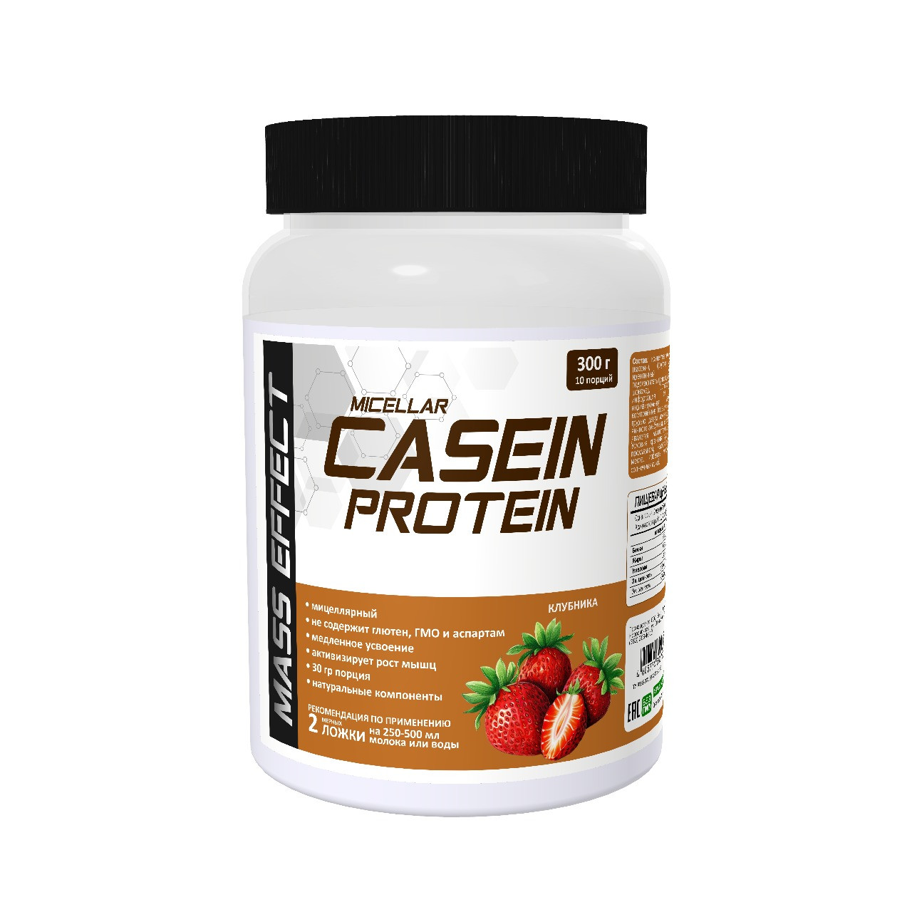 Mass Effect Casein 300гр Клубника