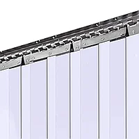 Планка (крепление) для ПВХ штор универсальная на потолок или стену 1 м, 6 подвесок