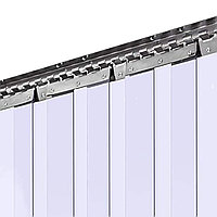 Планка (крепление) для ПВХ штор универсальная на потолок или стену 1 м, 6 подвесок