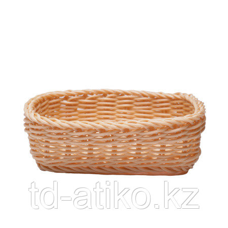 Корзина для хлеба прямоуг. 18*12*6 см. бежевая полиротанг MGprof /1/100/