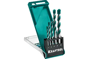 Набор сверл по керамограниту с твердосплавной пластиной, KRAFTOOL KERAMO 5 шт: 4-5-6-8-10мм