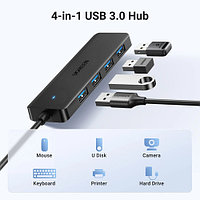 USB-разветвитель UGREEN CM219 25851 USB 3.0 A 4 Ports Black