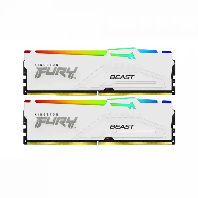 Оперативная память 32GB (2x16) 6000MHz Kingston Fury Beast White RGB EXPO KF560C36BWE2AK2-32